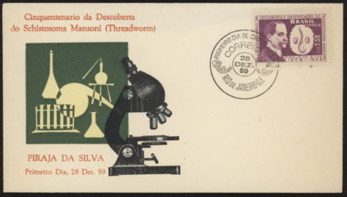 Brazil-903-on-1959-threadworm-research-adv-FDC-w-Rio-de-Janeiro-D-F-pmk